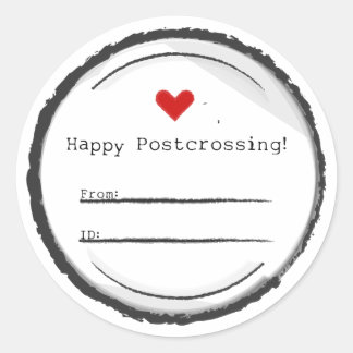 Adesivo Happy Postcrossing postcard stickers