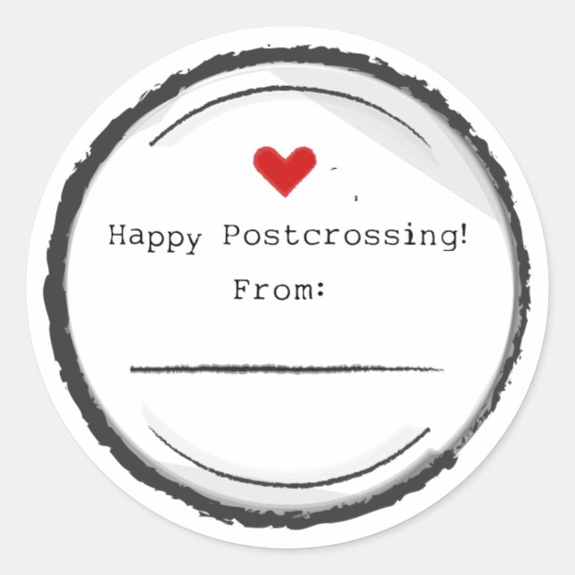Adesivo Happy Postcrossing postcard stickers (Frente)
