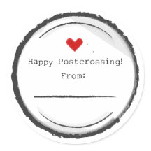Happy Postcrossing postcard stickers