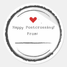 Adesivo Happy Postcrossing postcard stickers