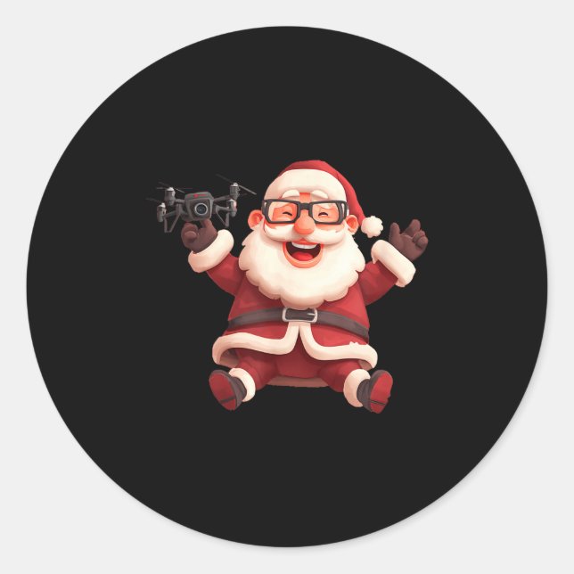 Adesivo Happy Santa Claus With Drone For Lots And Drones L (Frente)