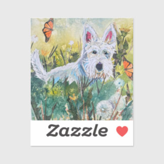 Adesivo Happy Scottie in a Field
