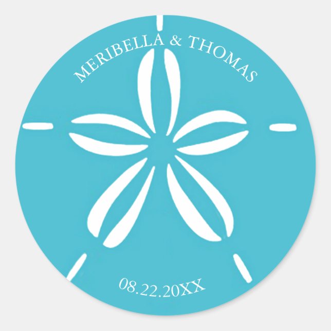 Adesivo Happy Seashore | Dólar de areia de praia tropical (Frente)