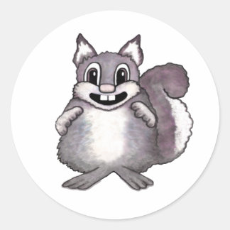 Adesivo Happy Squirrel Cartoon Drawing 
