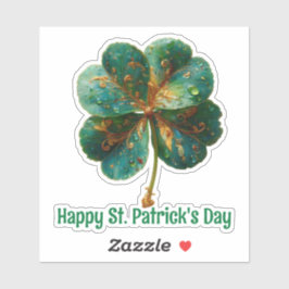 Adesivo Happy St. Patrick’s Day Elegant Shamrock
