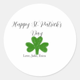 Adesivo Happy St. Patrick's day green shamrock name 