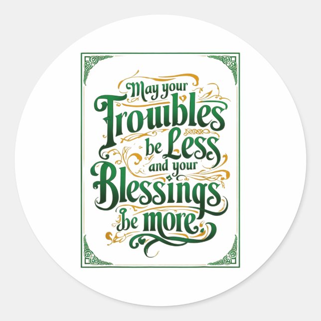Adesivo Happy St. Patrick's Day Motivational Quote Apparel (Frente)
