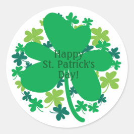 Adesivo Happy St. Patrick's Day Shamrock Clover Stickers
