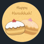 Adesivo Happy Sweet Hanukkah<br><div class="desc">Hanukkah - Feliz Hanukkah Original e Creative Custom Gift Design. Você pode adicionar ou excluir texto,  alterar fonte de texto,  tamanho,  alinhar e cores.</div>