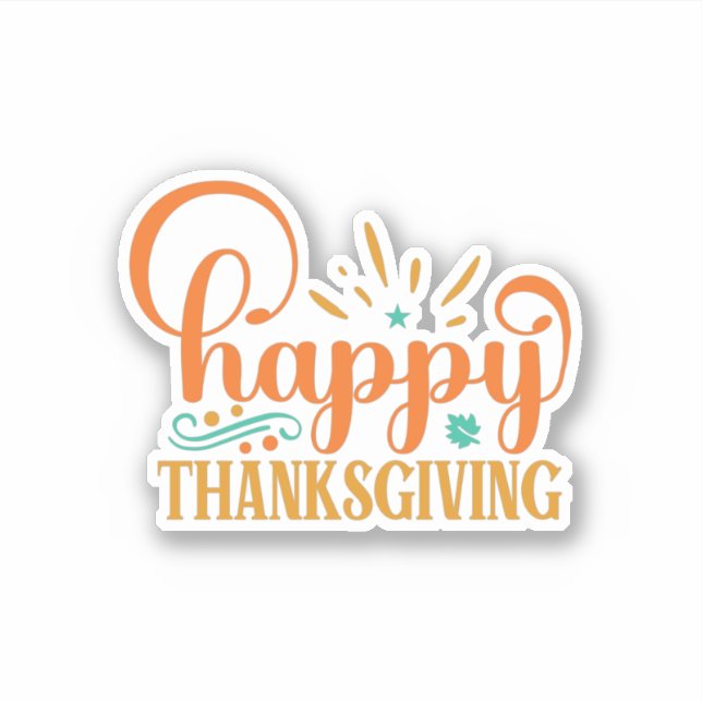 Adesivo Happy Thanksgiving (Frente)