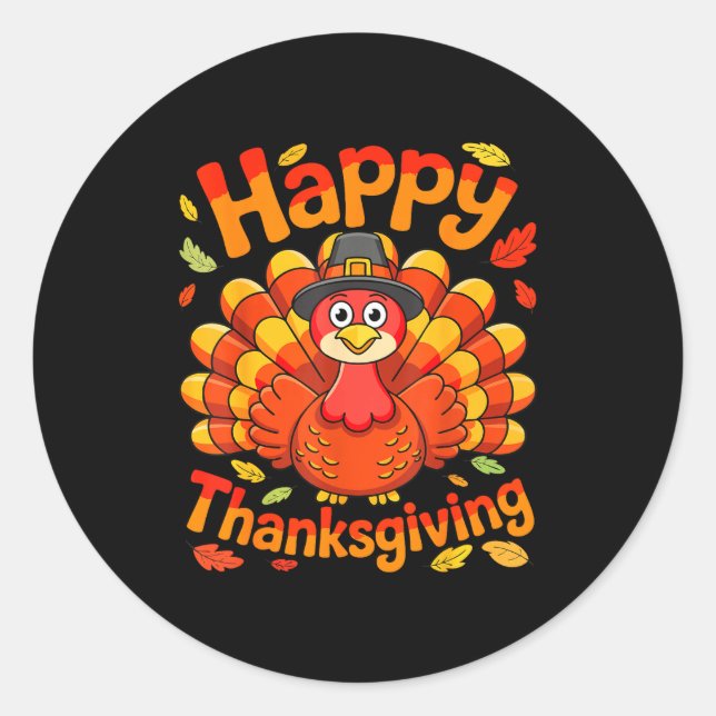 Adesivo Happy Thanksgiving Shirt Men Women Kids Family Tur (Frente)