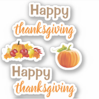 Adesivo Happy thanksgiving Stickers