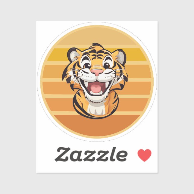 Adesivo happy tiger (Folha)