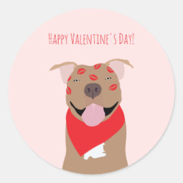 Adesivo Happy Valentines Day American Buldog Kiss Marks