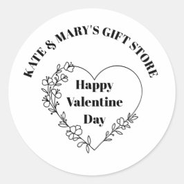 Adesivo Happy Valentine's Day Business Name 