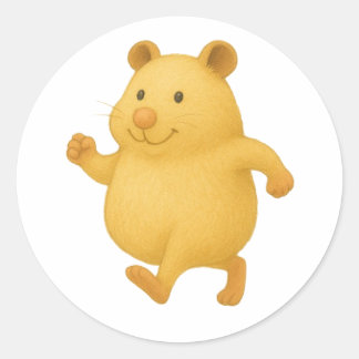 Adesivo Happy Walking Hamster Sticker – Cute Animal Design