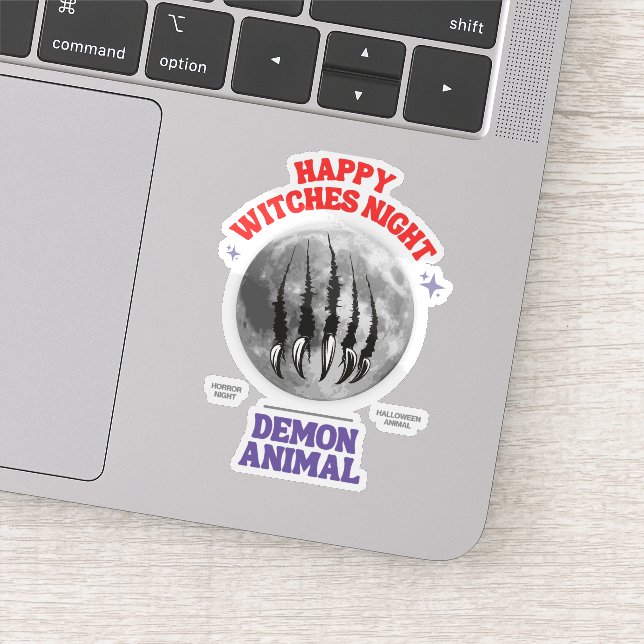 Adesivo happy witches night demon animal (Detalhe)