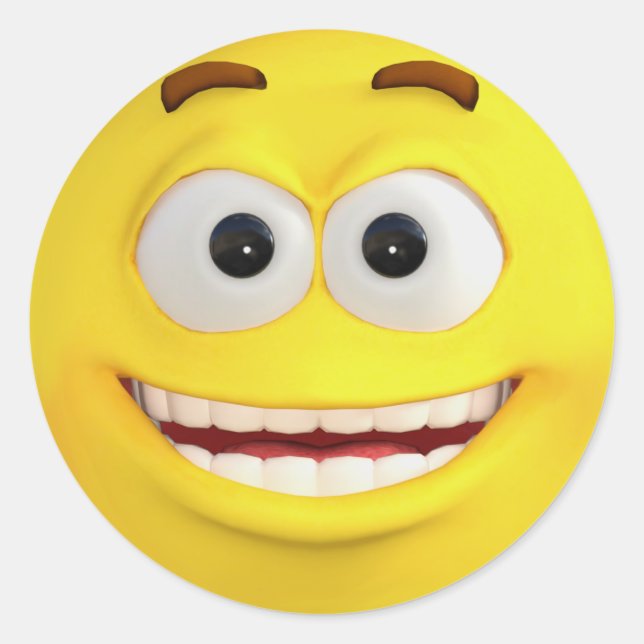 Adesivo Happy Yellow Emoji (Frente)