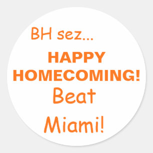 Adesivo HAPPYHOMECOMING! , Batida Miami! , Sez do BH…