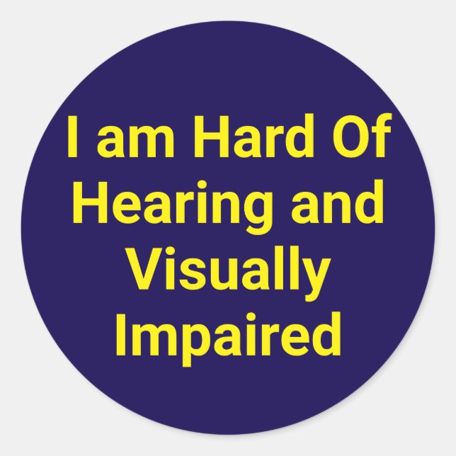 Adesivo Hard of Hearing and Visually Impaired Blue (Frente)