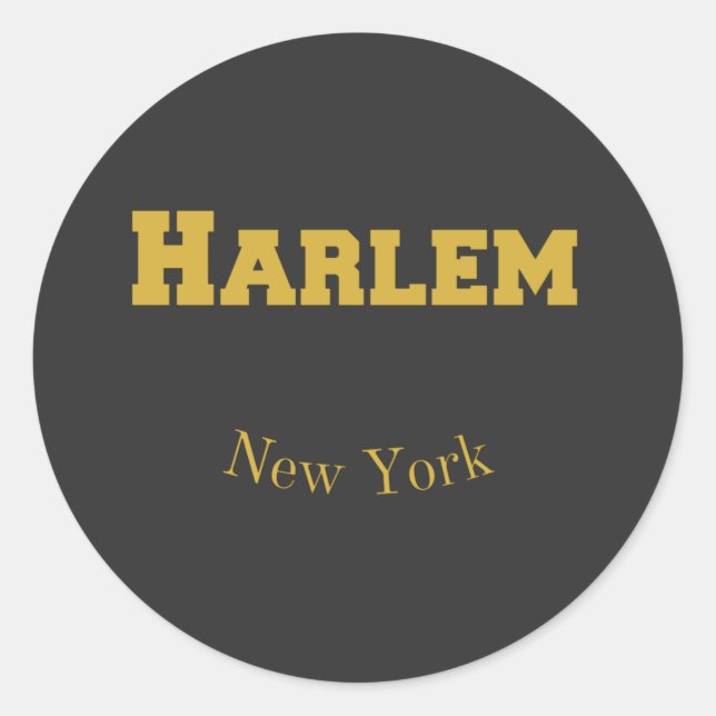 Adesivo Harlem New York Dourado (Frente)