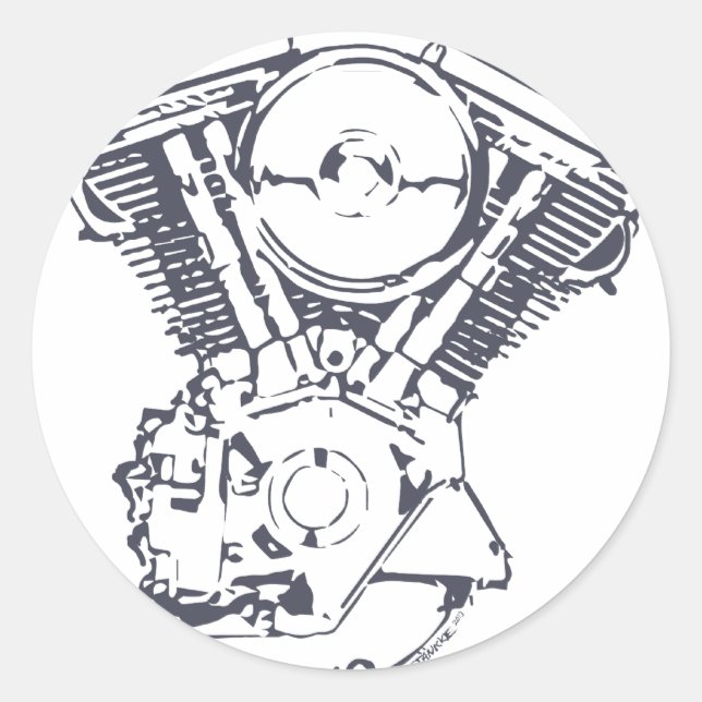 Adesivo Harley Evolution V-Twin (Frente)