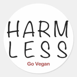 Adesivo Harm Menos - Go Vegan