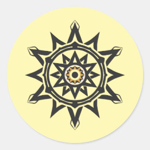 Adesivo Harmonia Eterna Mandala - Geometria divina em Dour