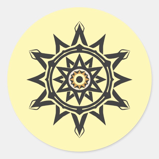 Adesivo Harmonia Eterna Mandala - Geometria divina em Dour (Frente)