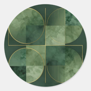 Adesivo Harmonia Geométrica Ouro Esmeralda
