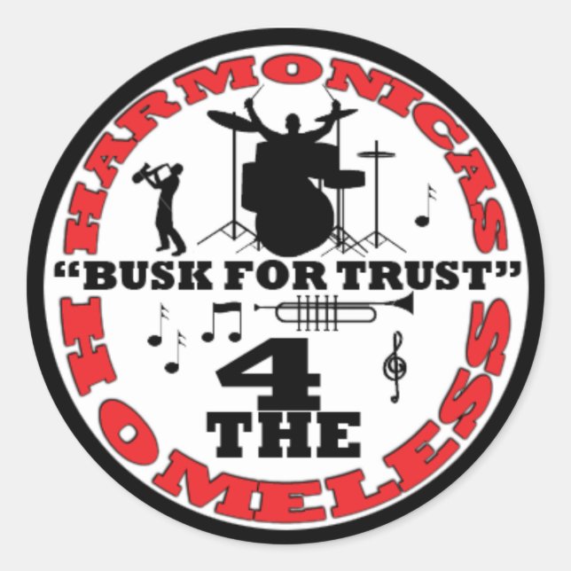 Adesivo Harmonicas para os Sem-Abrigo (Frente)