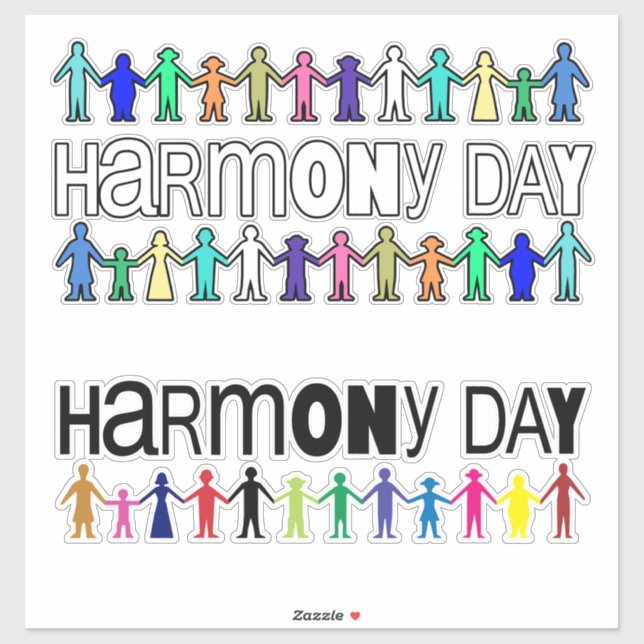 Adesivo Harmony Day Austrália (Folha)