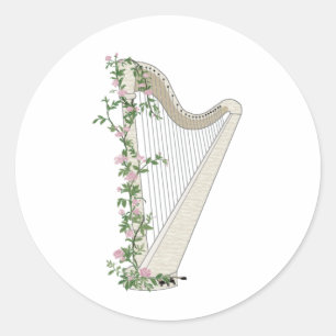 Adesivo Harpa com rosas