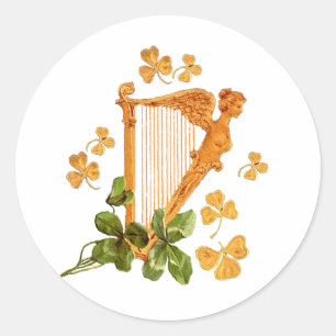 ADESIVO HARPA IRLANDESA DOURADA
