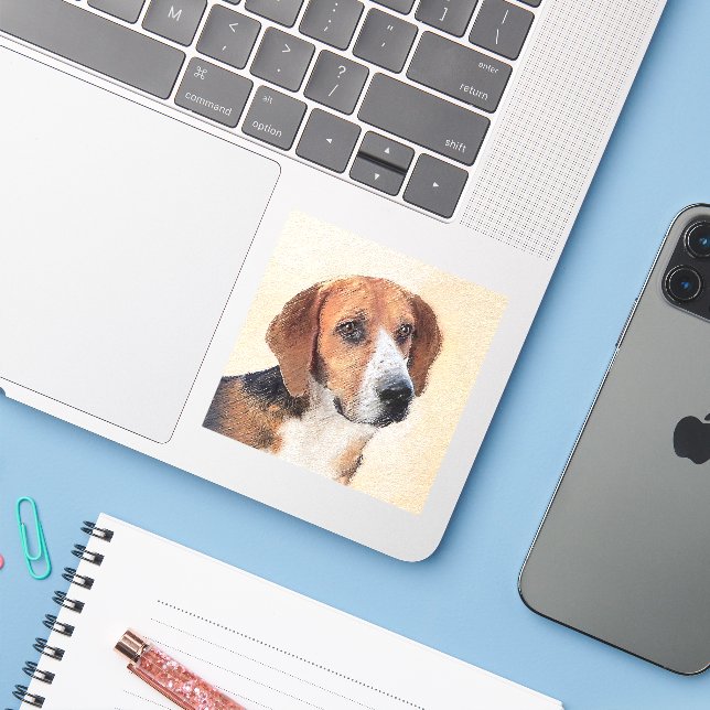 Adesivo Harrier Painting (Pintura de Cachorro Original) (Notebook com iPhone)