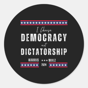 Adesivo Harris & Tim Wheimer 2024 - Democracia Sobre D