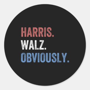 Adesivo Harris, claro. - Kamala Harris E Tim W 20