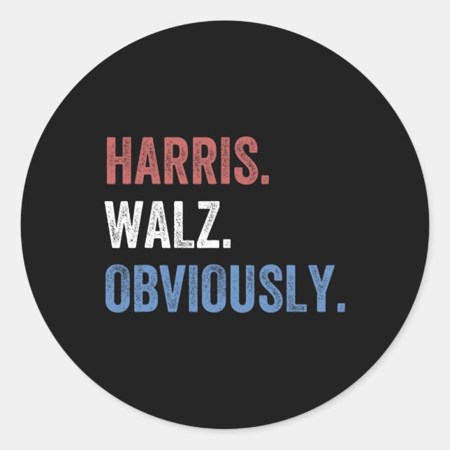 Adesivo Harris, claro. - Kamala Harris E Tim W 20 (Frente)