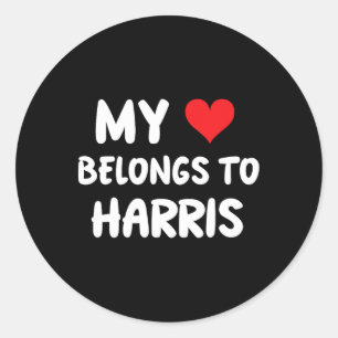 Adesivo Harris - Meu Coração Pertence a Harris - Amor