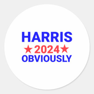 Adesivo Harris Para Presidente Obviamente 1