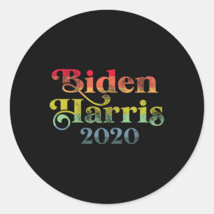 Adesivo Harris Retro Rainbow Pride Biden Harris 2020
