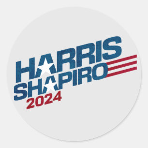 Adesivo Harris Shapiro 2024 Estrelas e Listras Patriótico