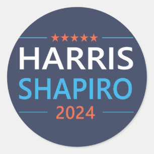 Adesivo Harris Shapiro 2024 Kamala Harris Democrata