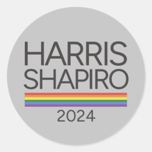 Adesivo Harris Shapiro 2024 LGBTQ Pride Kamala Harris