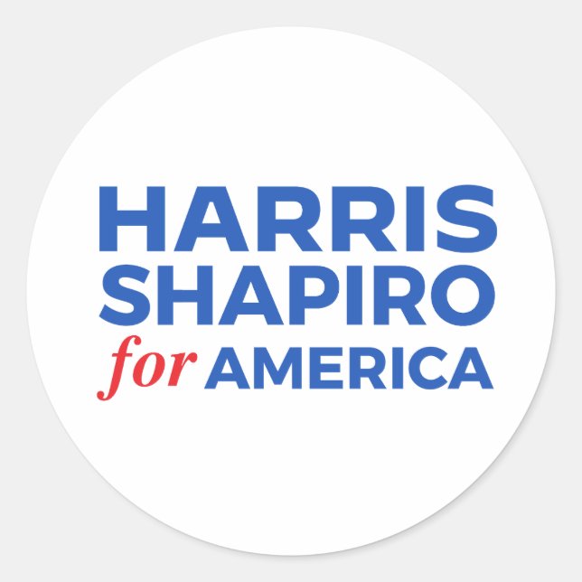 ADESIVO HARRIS SHAPIRO PARA A AMÉRICA (Frente)