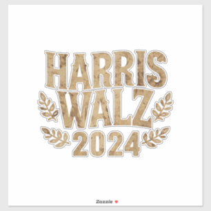 Adesivo Harris Tim Walz Crista Vintage Harris Waltz 2024 
