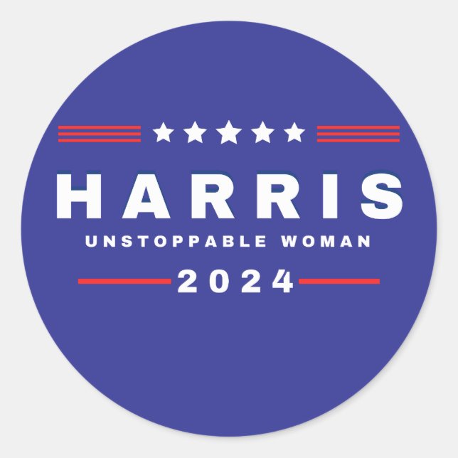 Adesivo Harris Unstopable Women | Eleições 2024 (Frente)