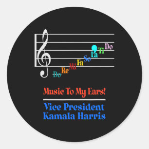Adesivo Harris Vp Music To My Ears Do-re-mi Comma-la