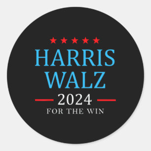 Adesivo Harris W 2024 Para A Campanha Win Kamala