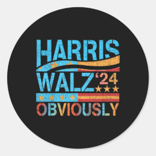 Adesivo Harris W Obviamente! Harris Waltz 2024 Eleição 1